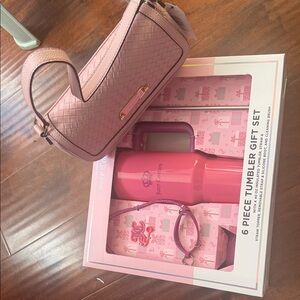 Juicy Couture Blush Tumbler Set with Handbag